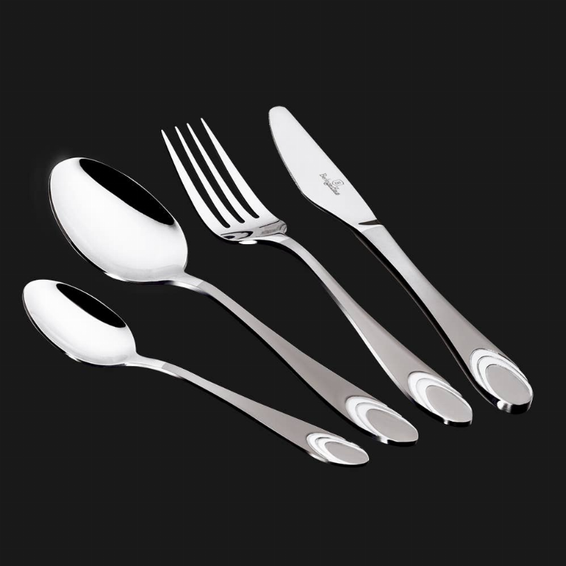 24-Piece Satin Finish Cutlery Set A