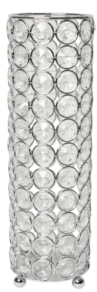 Elegant Designs Elipse Crystal Decorative Flower Vase, Candle Holder, Wedding Centerpiece