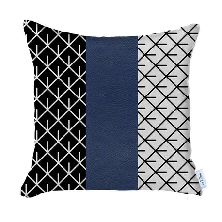 Bohemian Vegan Faux Leather Throw Pillow Covers
