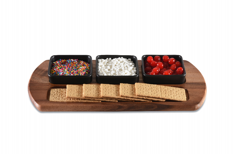 Charcuterie Serving Tray with Ceramic Bowls