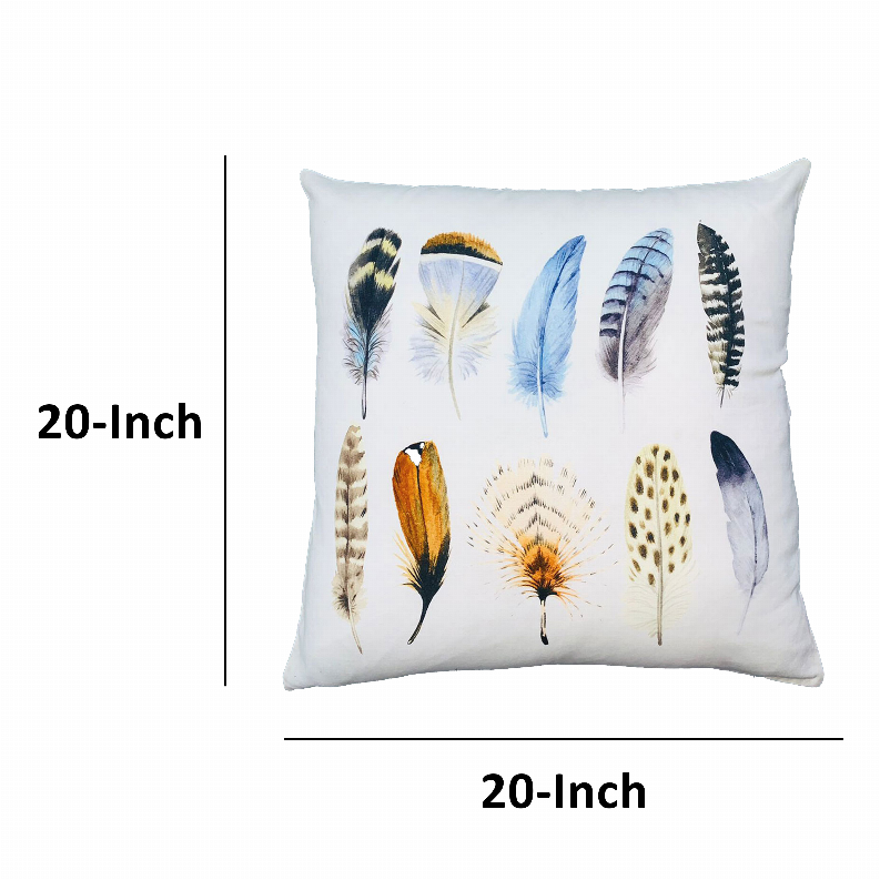20 x 20 Modern Square Cotton Accent Throw Pillow, Classic Block Stripes, Black, White