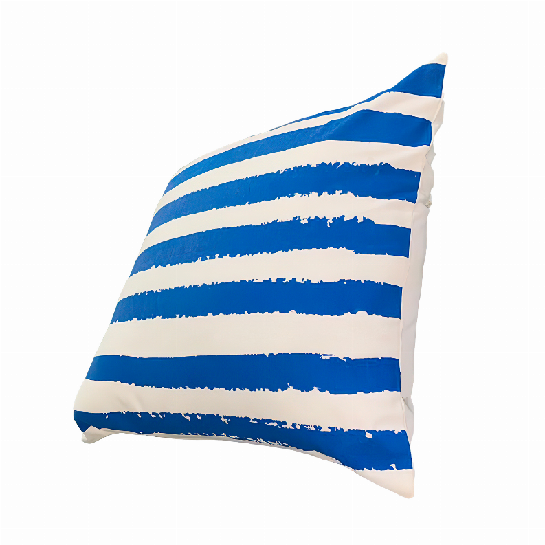 20 x 20 Modern Square Cotton Accent Throw Pillow, Classic Block Stripes, Black, White