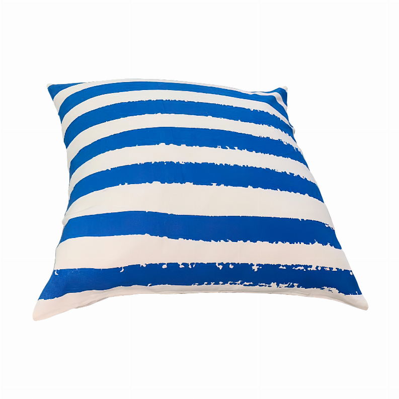 20 x 20 Modern Square Cotton Accent Throw Pillow, Classic Block Stripes, Black, White