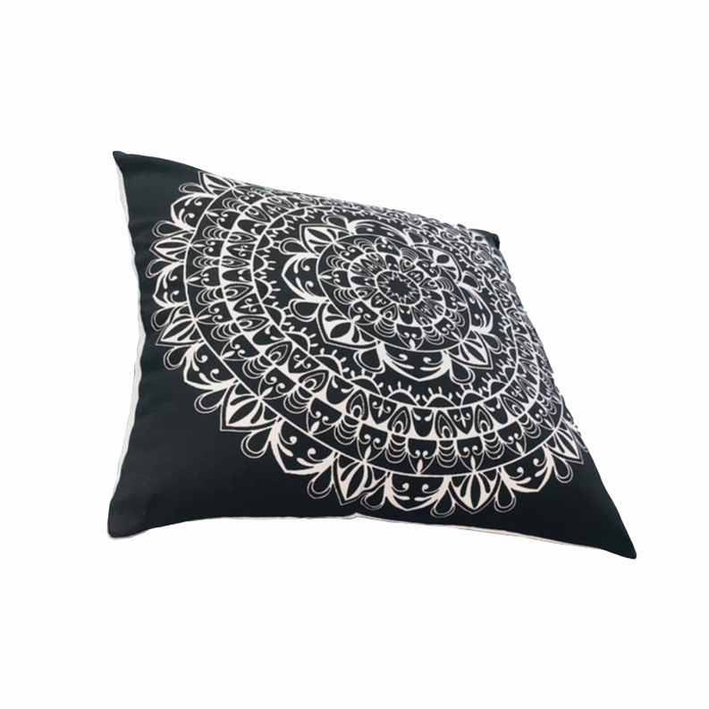 20 x 20 Modern Square Cotton Accent Throw Pillow, Classic Block Stripes, Black, White
