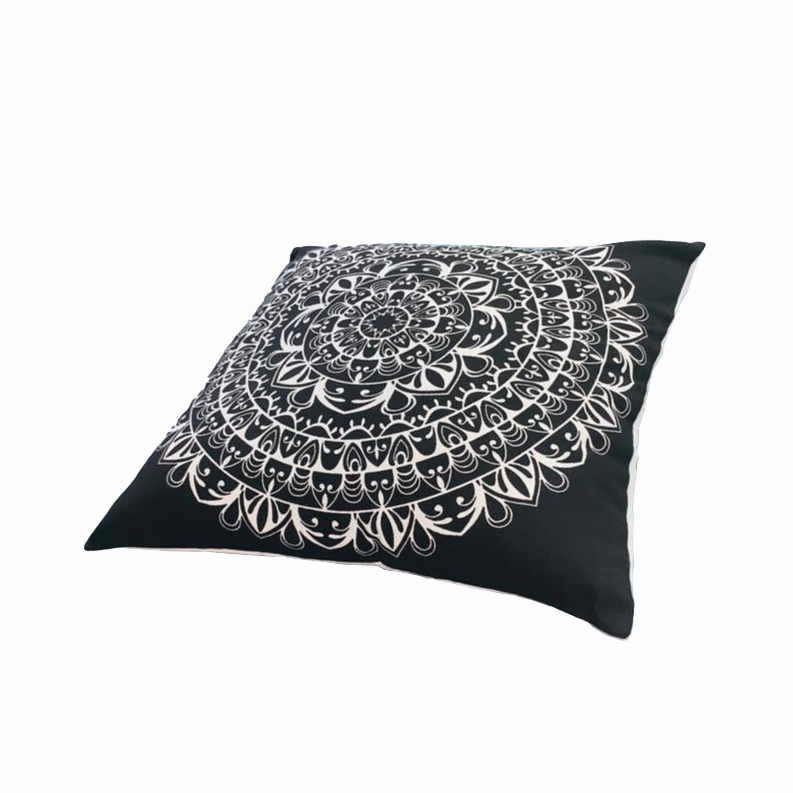 20 x 20 Modern Square Cotton Accent Throw Pillow, Classic Block Stripes, Black, White