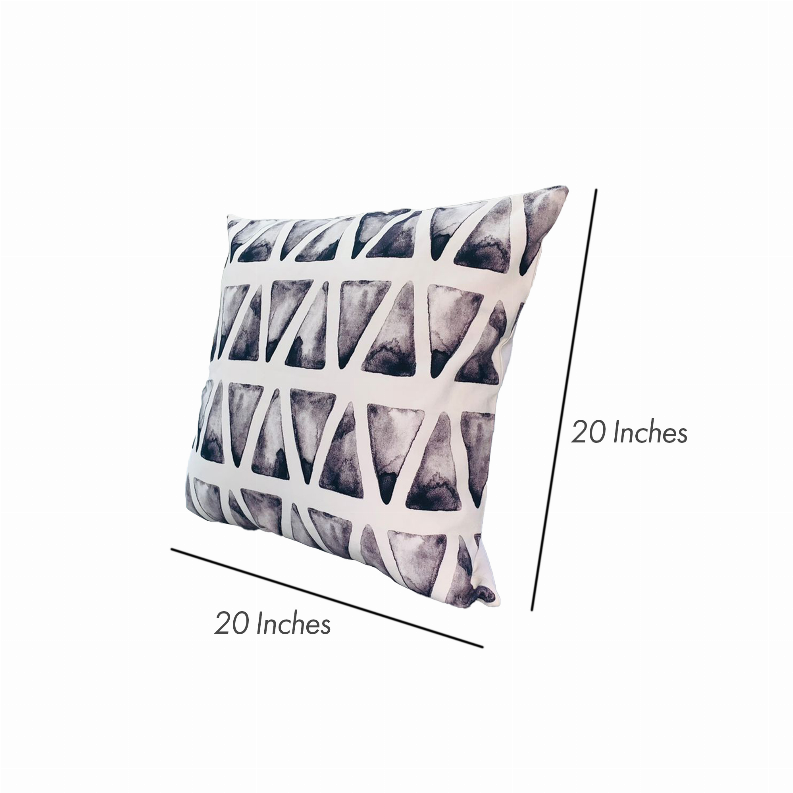20 x 20 Modern Square Cotton Accent Throw Pillow, Classic Block Stripes, Black, White