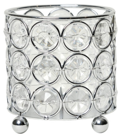 Elegant Designs Elipse Crystal Decorative Flower Vase, Candle Holder, Wedding Centerpiece